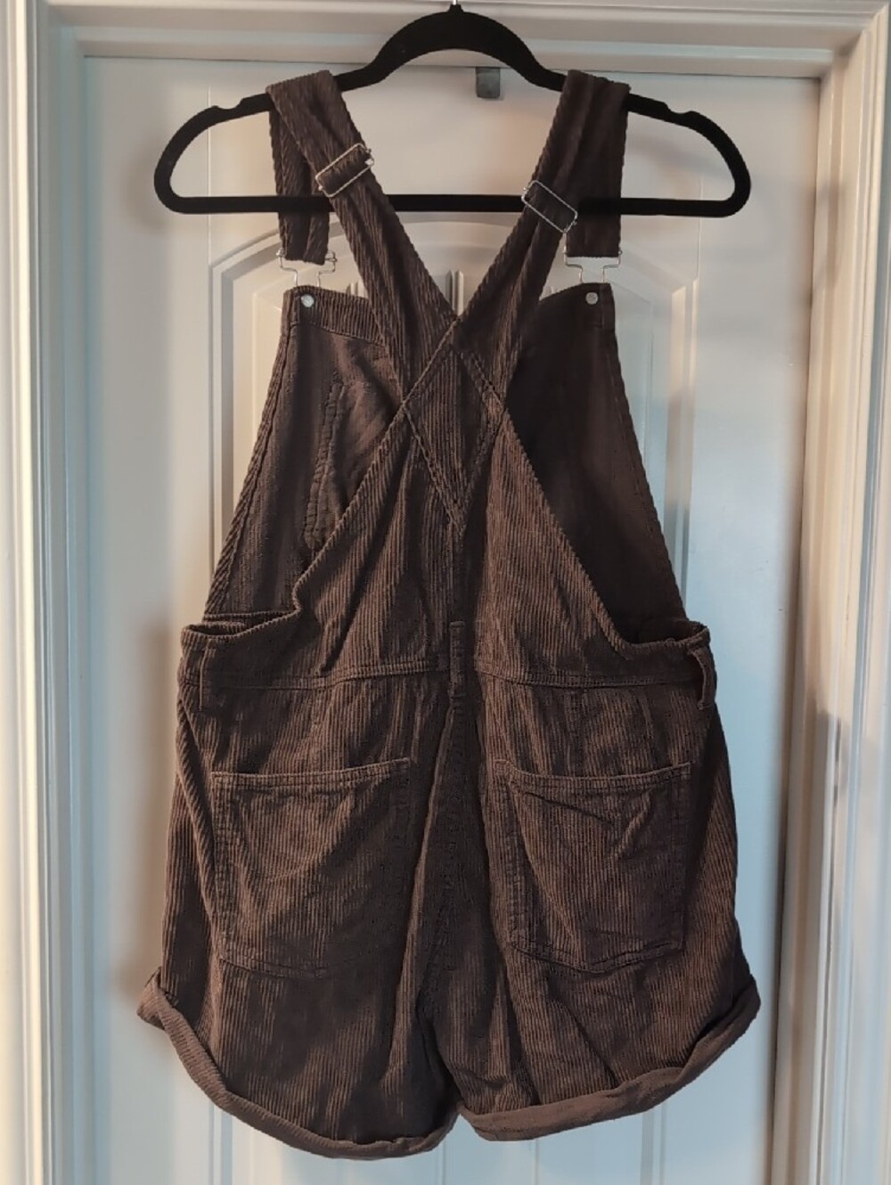 We The Free Brown Corduroy Cross-Back Shortalls - Picture 5 of 5